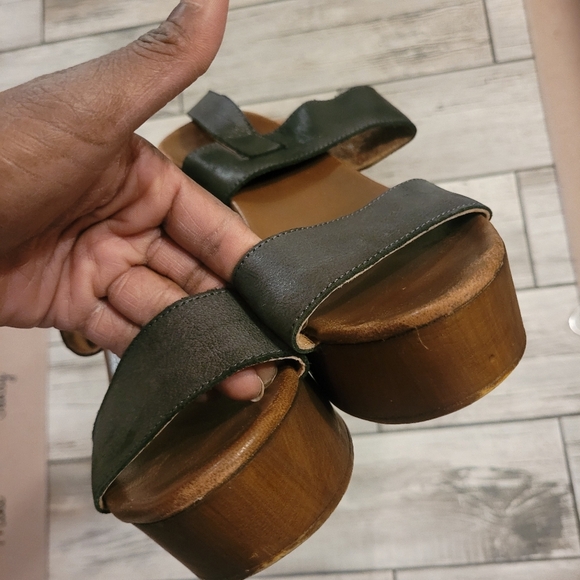 Musse & Cloud Leiza black Leather Platform Sandals Women's US 9 Made in Spain - Picture 10 of 14